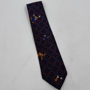 Disney Store Necktie Mickey Mouse Donald‎ Duck Goofy Silk Tie